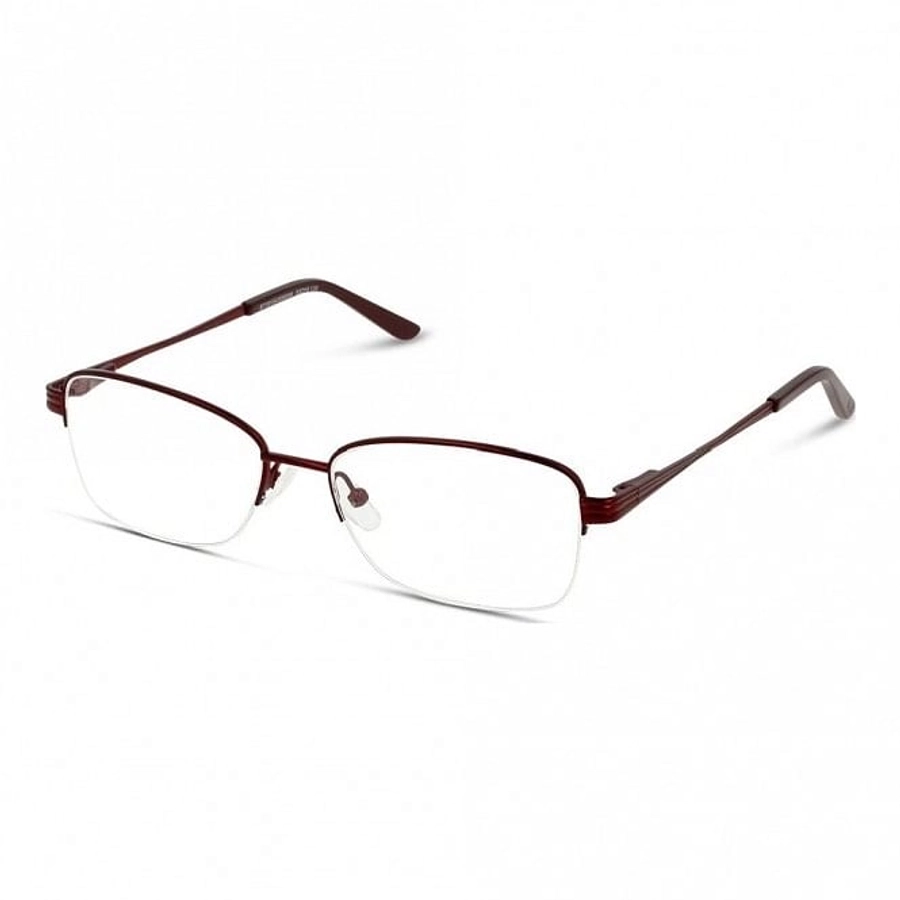 Half Rim Monel Rectangle Red Medium DbyD DBHF06 Eyeglasses