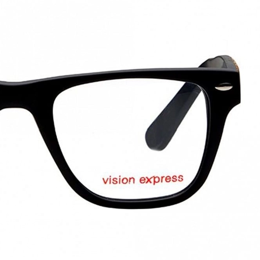 Full Rim Acetate Wayfarer Black Medium Vision Express 29462 Eyeglasses