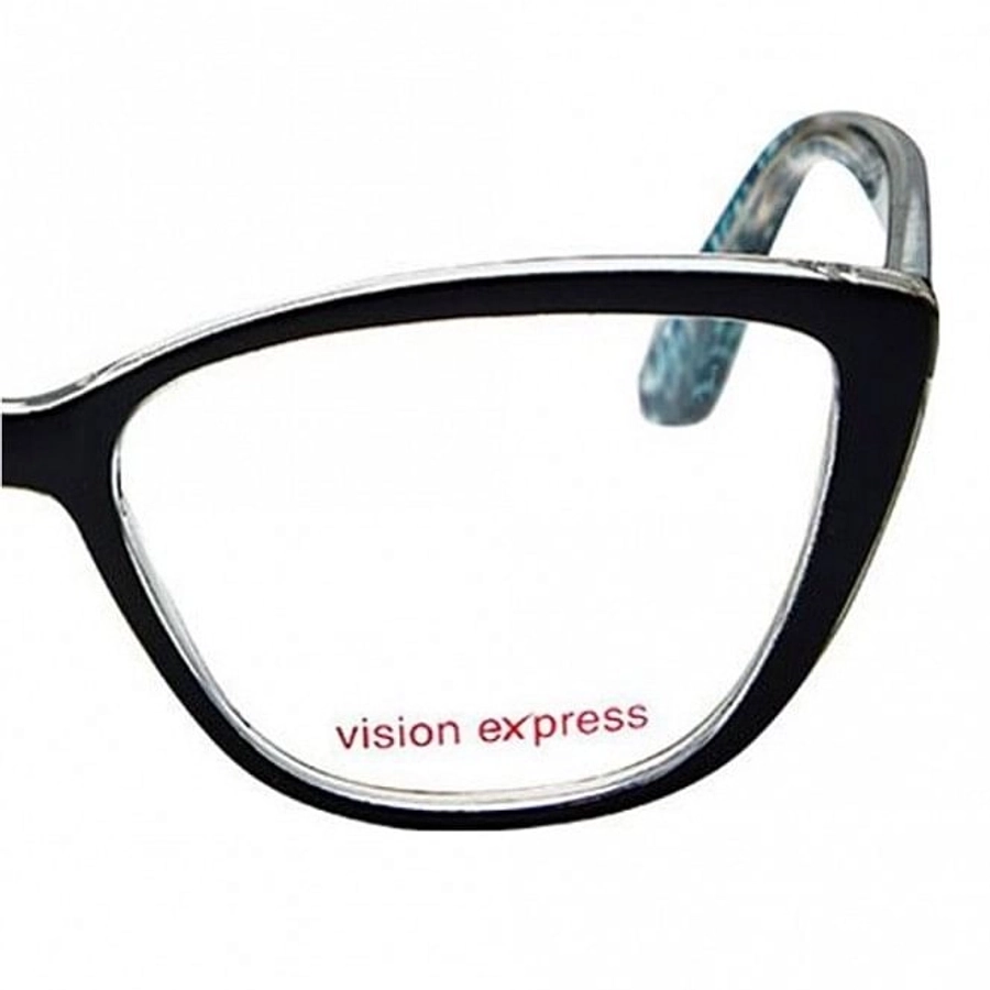 Full Rim Polycarbonate Oval Black Medium Vision Express 49080 Eyeglasses