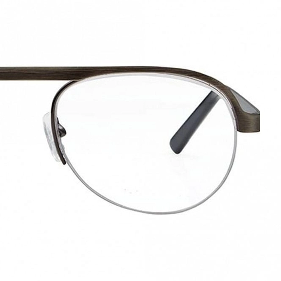 Half Rim Metal Oval Gun Metal Medium Vision Express 29471 Eyeglasses