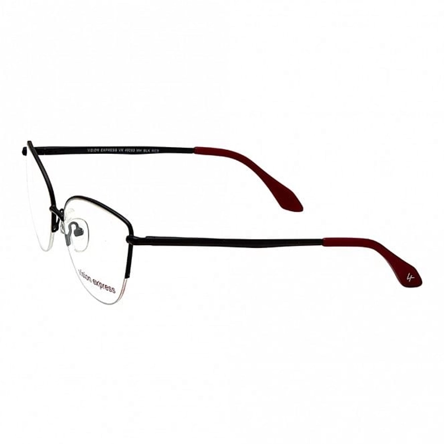 Half Rim Metal Cat Eye Black Medium Vision Express 49083 Eyeglasses