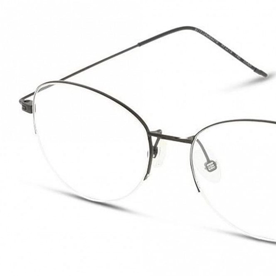 Half Rim Titanium Round Black Medium Light Fly LFJF10 Eyeglasses