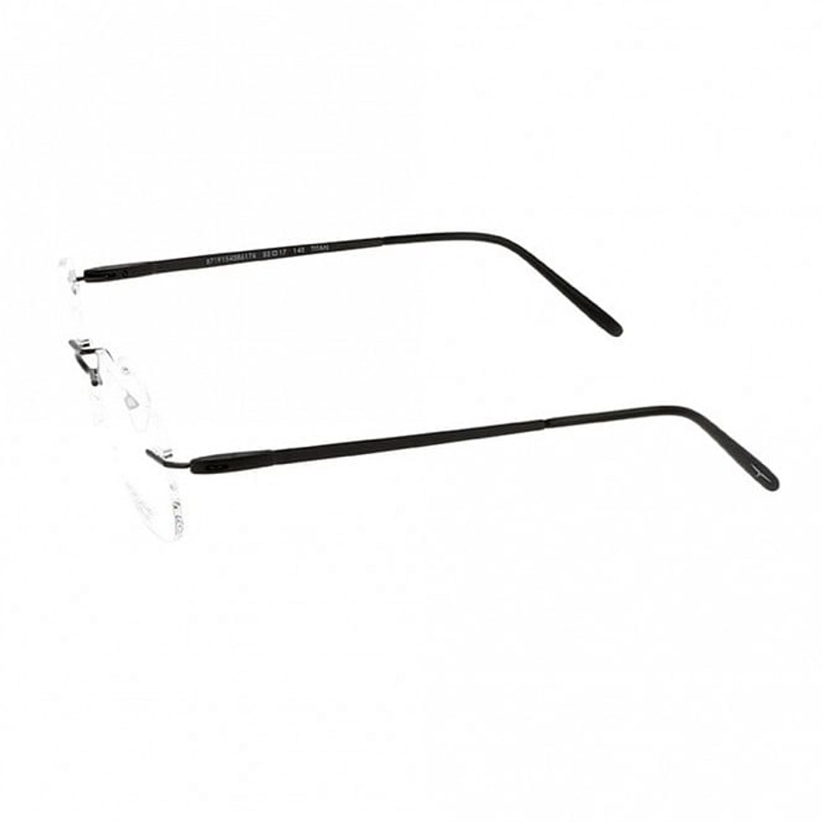 Rimless Titanium Rectangle Black Medium Light Fly L1D1MT Eyeglasses