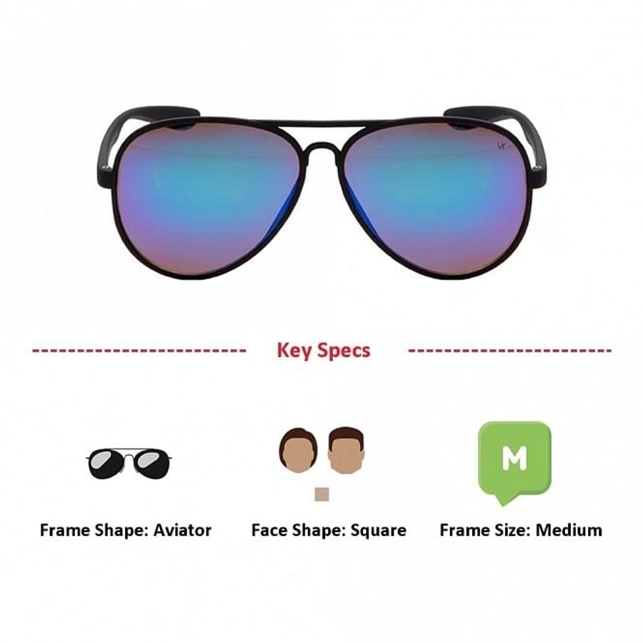 Aviator Mirror Polycarbonate Full Rim Medium Vision Express 12025 Sunglasses