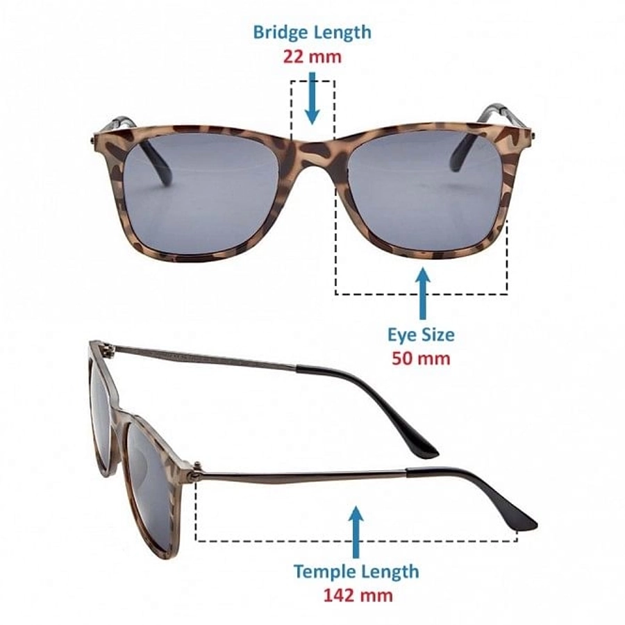 Buy Wayfarer Polarised Lens Grey Solid Full Rim Medium Vision Express