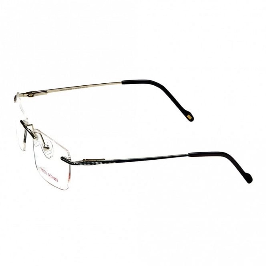 Rimless Metal Rectangle Blue Medium Vision Express 29476 Eyeglasses