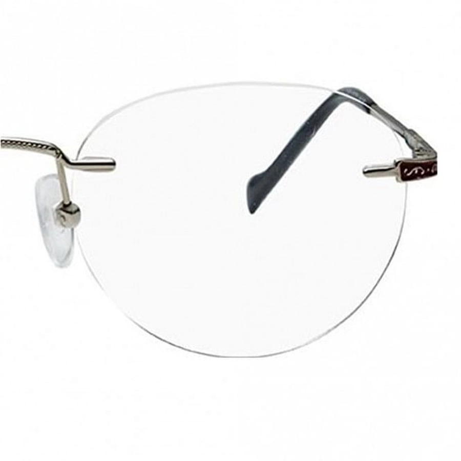 Rimless Metal Aviator Silver Medium Vision Express 31812 Eyeglasses