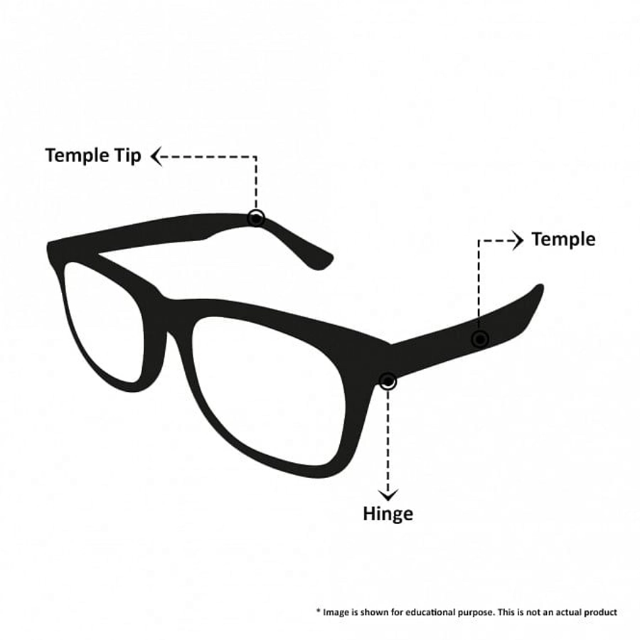 Half Rim Metal Square Black Medium Vision Express 29479 Eyeglasses