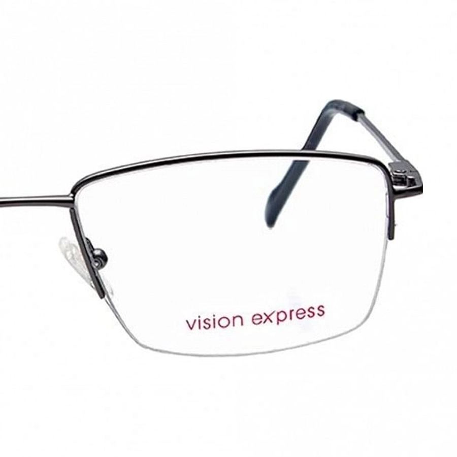 Half Rim Metal Rectangle Gun Metal Medium Vision Express 12045 Eyeglasses