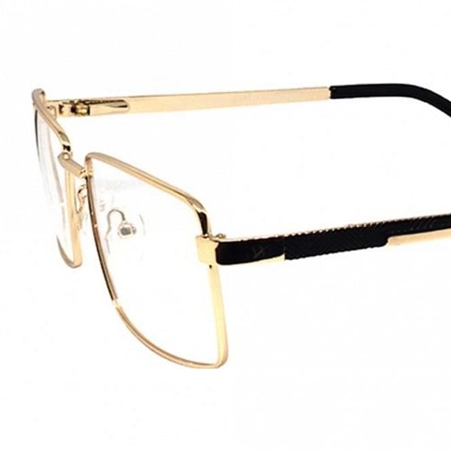 Full Rim Metal Rectangle Gold Medium Vision Express 12046 Eyeglasses