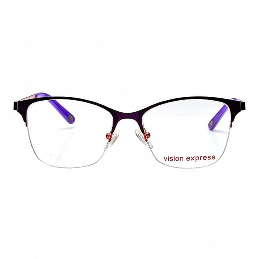 Half Rim Metal Oval Purple Medium Vision Express 49027 Eyeglasses