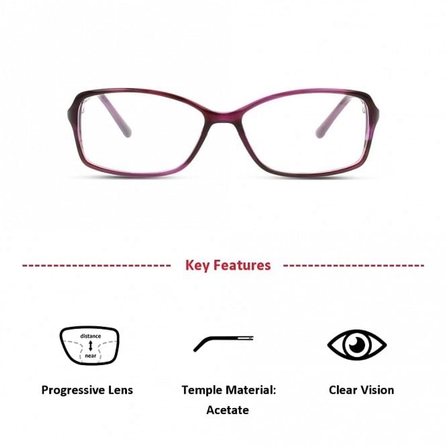 Full Rim Acetate Rectangle Violet Medium DbyD DBJF05 Eyeglasses