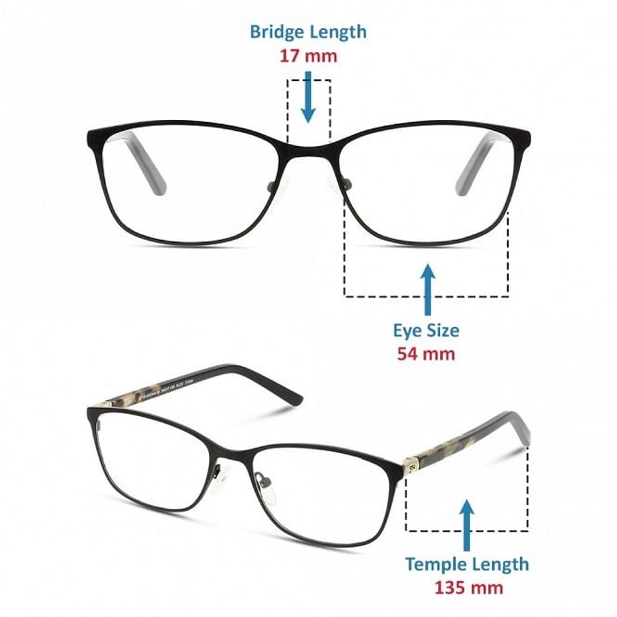Full Rim Titanium Almond Black Medium 5th Avenue FAFF11 Eyeglasses