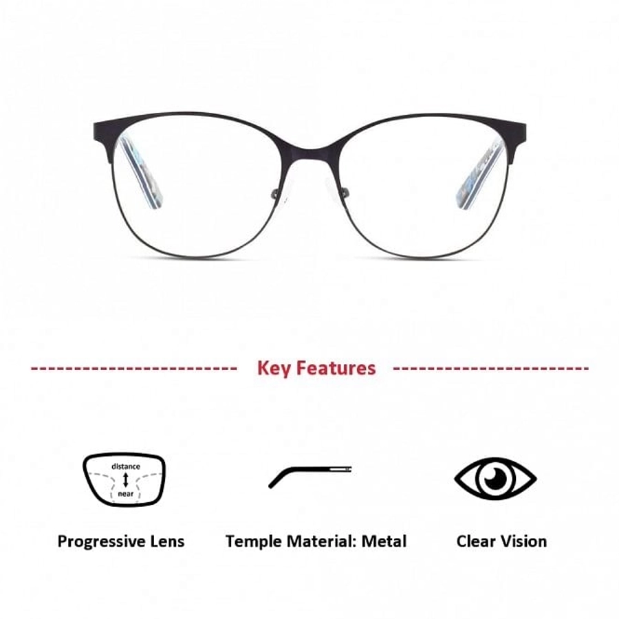 Full Rim Metal Round Blue Small Miki Ninn MNJF08 Eyeglasses