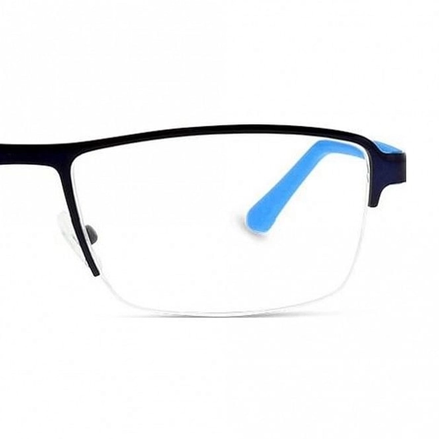 Half Rim Stainless Steel Rectangle Blue Medium Activ ACHM02 Eyeglasses