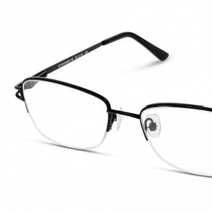 Half Rim Monel Almond Black Medium DbyD DBDF08 Eyeglasses