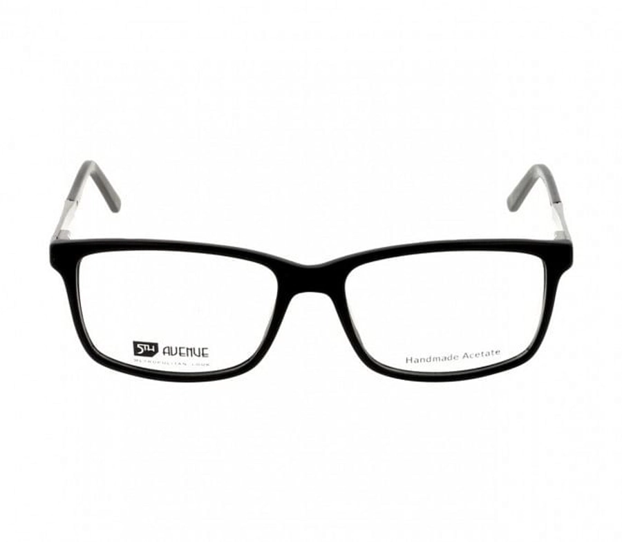 Full Rim Acetate Rectangle Black Large 5th Avenue FAHM09 Eyeglasses