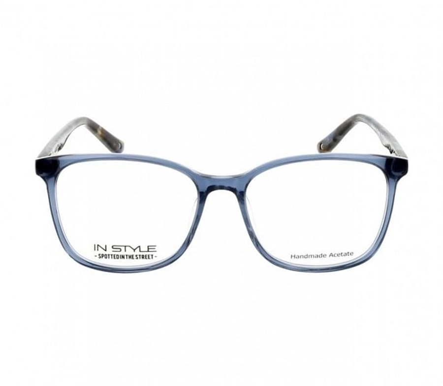 Full Rim Acetate Rectangle Blue Medium In Style ISHF33 Eyeglasses
