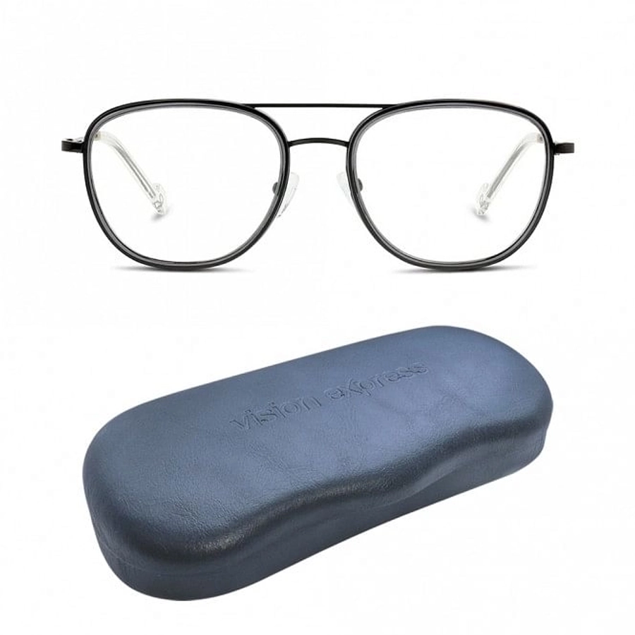 Full Rim Metal Rectangle Grey Medium In Style ISHM05  Eyeglasses