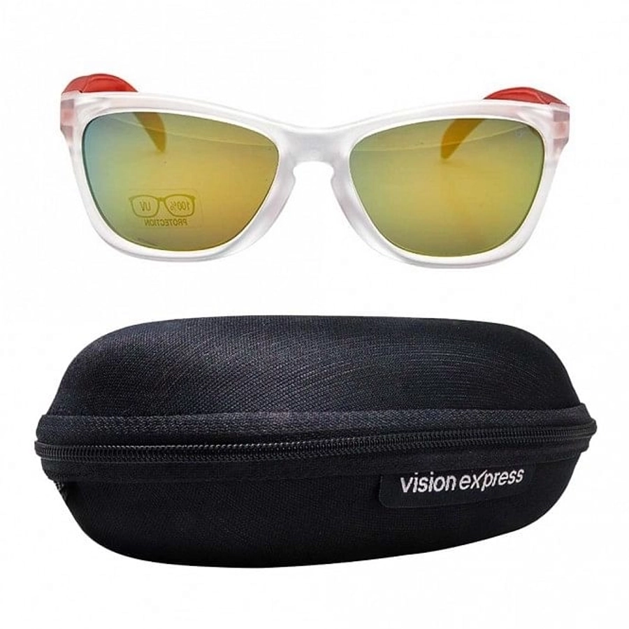 Rectangle Yellow Mirror Polycarbonate Small Vision Express 51103 Kids Sunglasses