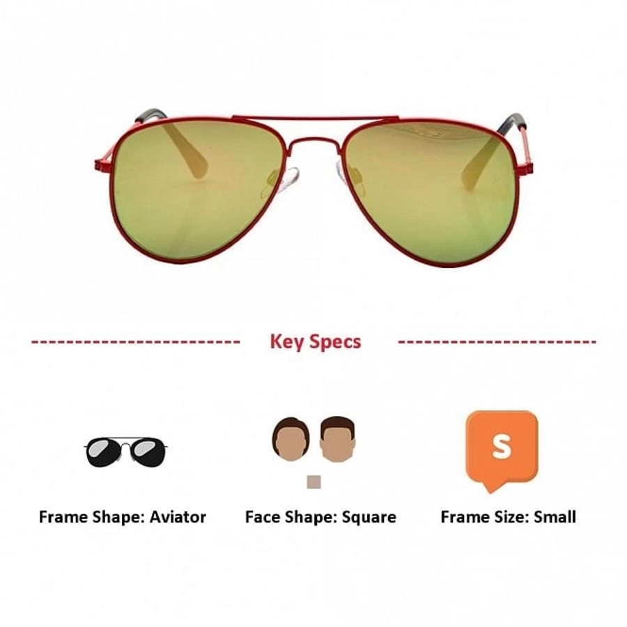 Aviator Pink Nickel Silver  Small Vision Express 51090 Kids Sunglasses