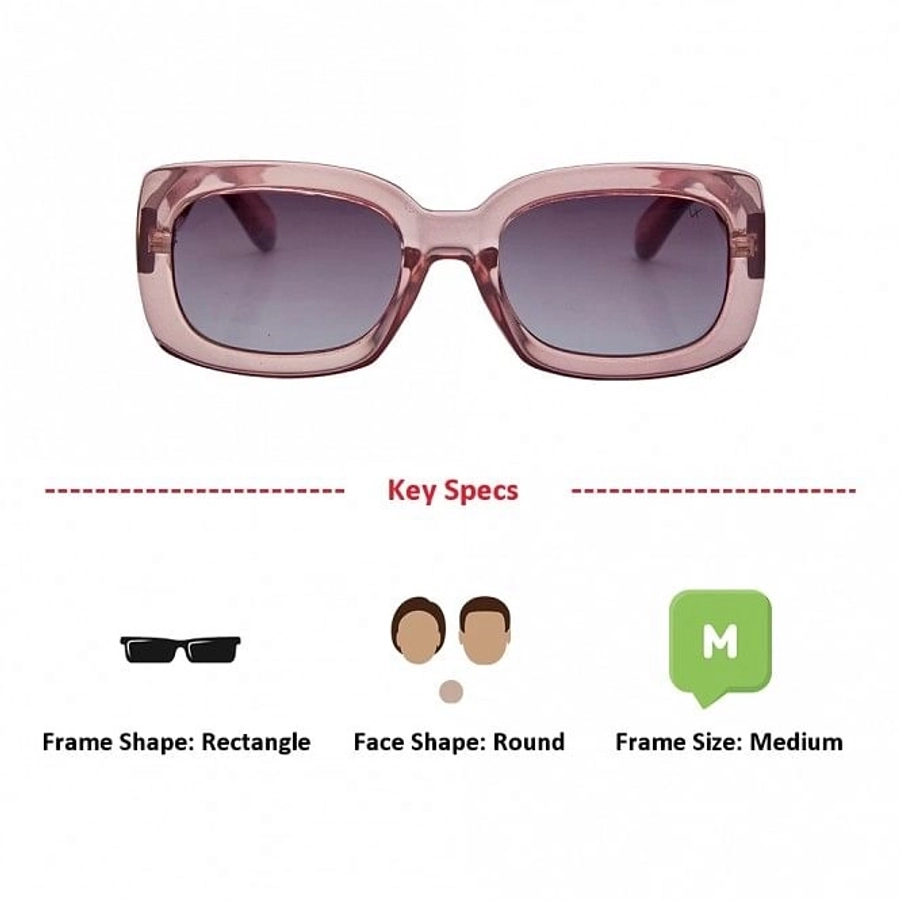 Rectangle Grey Polycarbonate Full Rim Medium Vision Express 41318 Sunglasses