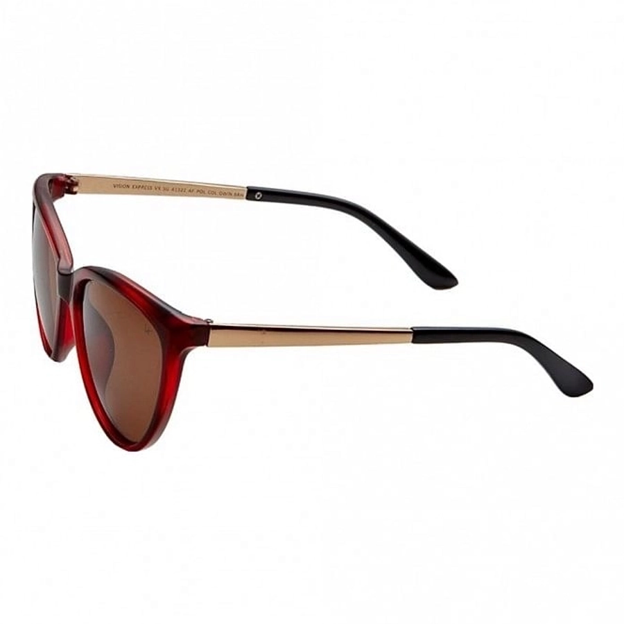 Cat eye Polarised Lens Brown Solid Full Rim Medium Vision Express 41322P Sunglasses