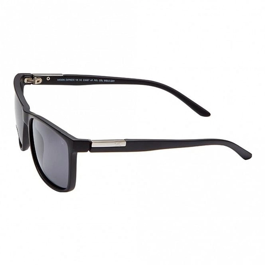 Rectangle Polarised Lens Grey Solid Full Rim Medium Vision Express 21687P Sunglasses