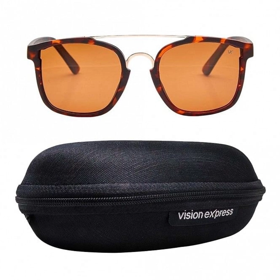 Rectangle Polarised Lens Brown Solid Full Rim Medium Vision Express 21695P Sunglasses