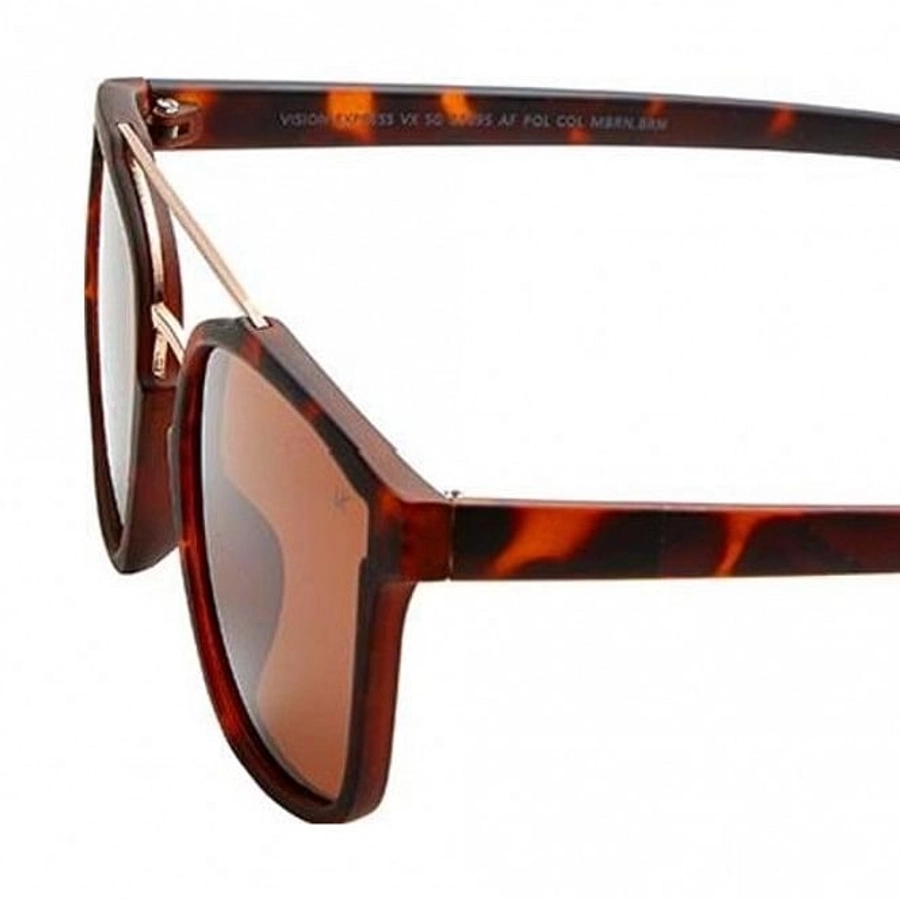 Rectangle Polarised Lens Brown Solid Full Rim Medium Vision Express 21695P Sunglasses