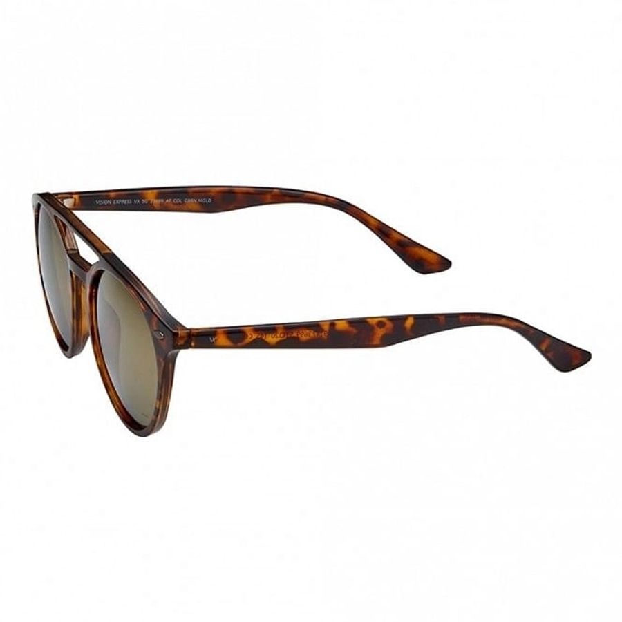 Round Gold Polycarbonate Full Rim Medium Vision Express 21699 Sunglasses