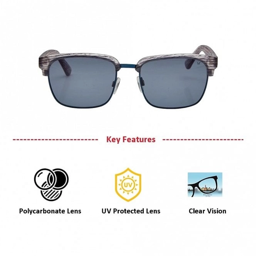 Rectangle Grey Polycarbonate Full Rim Medium Vision Express 21700 Sunglasses