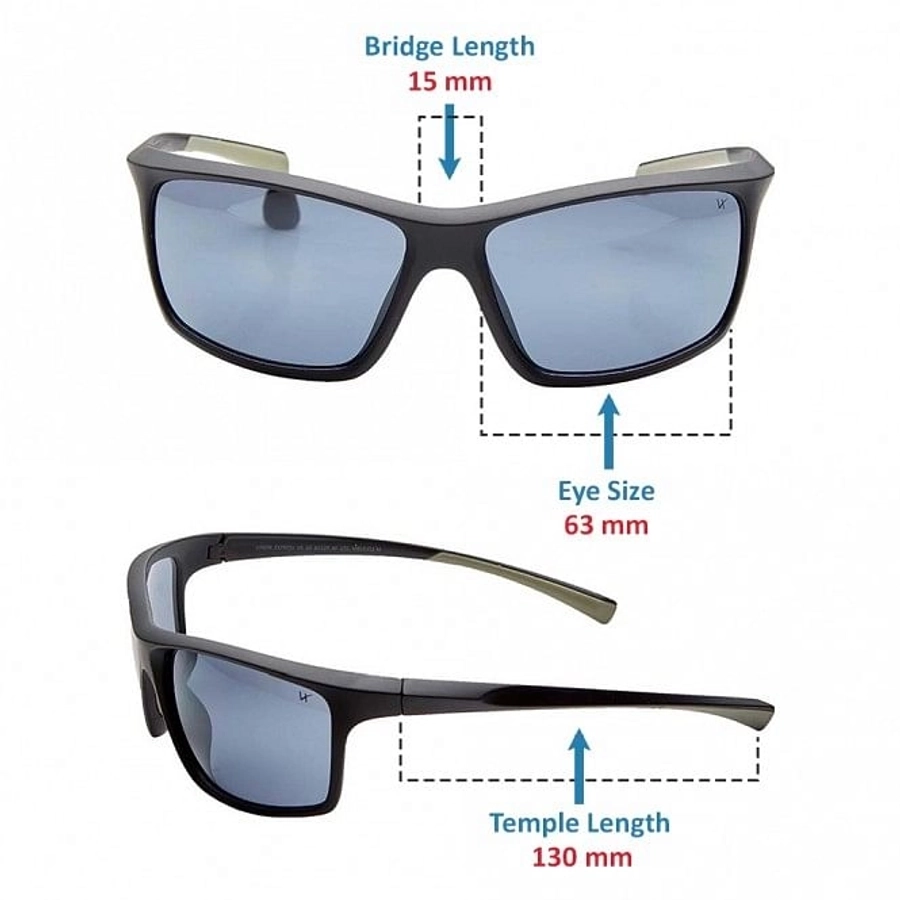 Rectangle Mirror Polycarbonate Full Rim Medium Vision Express 81129 Sunglasses