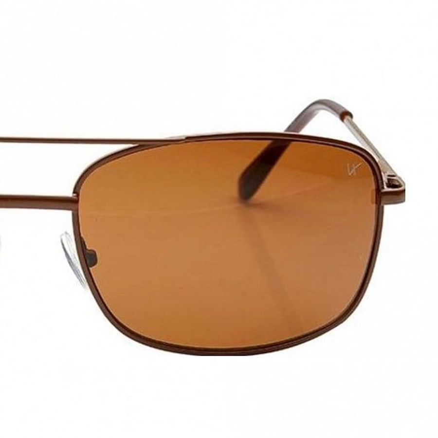 Rectangle Brown Stainless steel Full Rim Large Vision Express 12057 Sunglasses