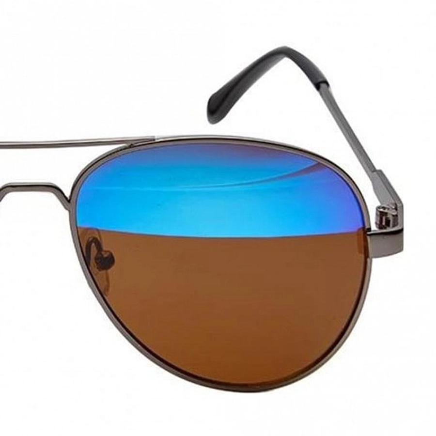 Aviator Blue Mirror Metal Full Rim Medium Vision Express 12060 Sunglasses