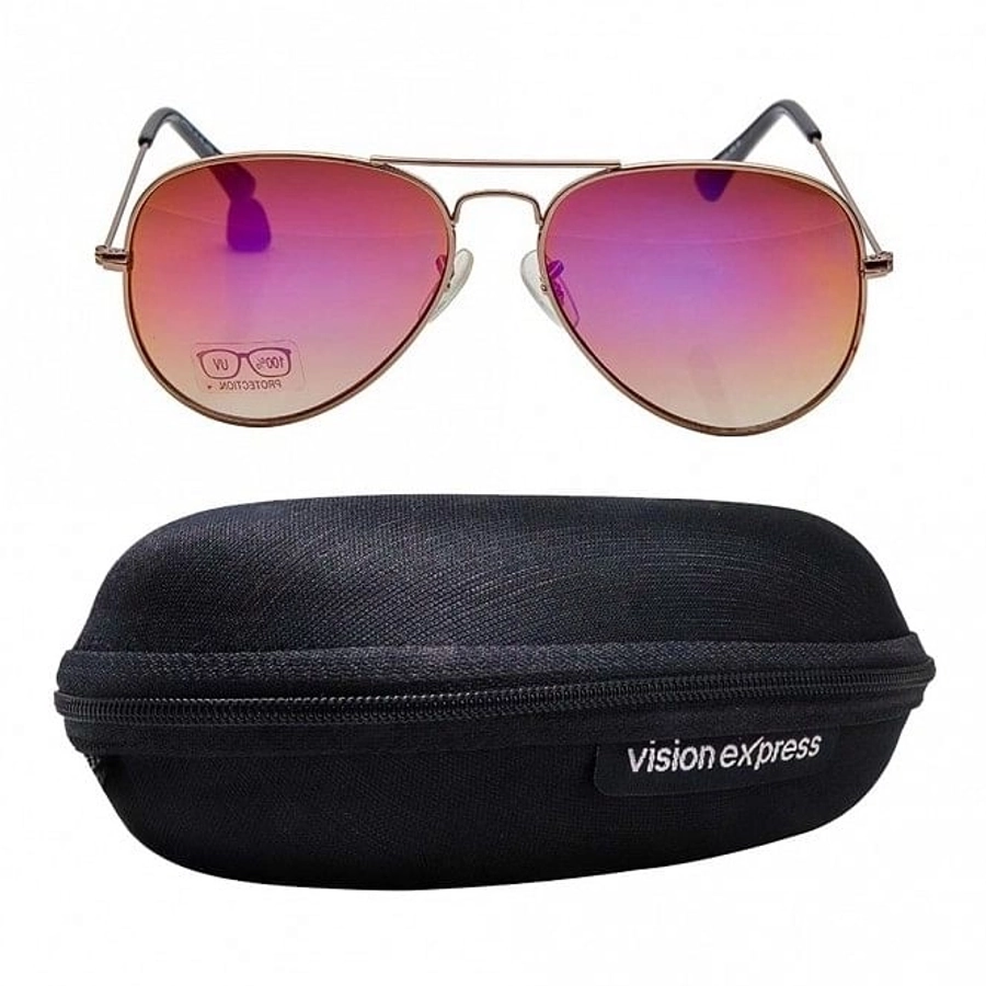 Aviator Mirror Nickel Silver  Full Rim Medium Vision Express 12061 Sunglasses