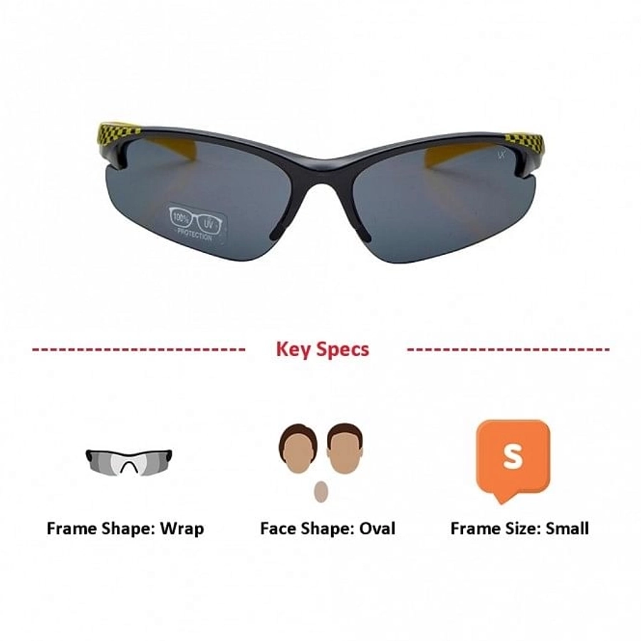 Wrap Grey Polycarbonate Small Vision Express 51120 Kids Sunglasses