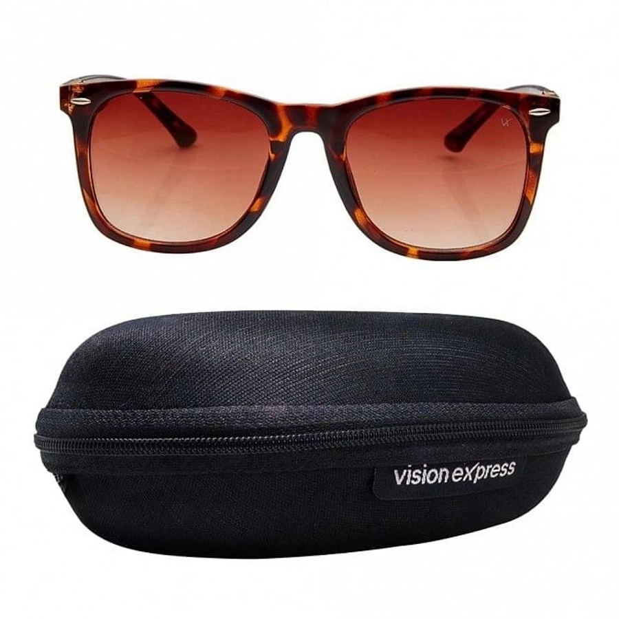 Rectangle Brown Gradient Polycarbonate Full Rim Medium Vision Express 72053 Sunglasses