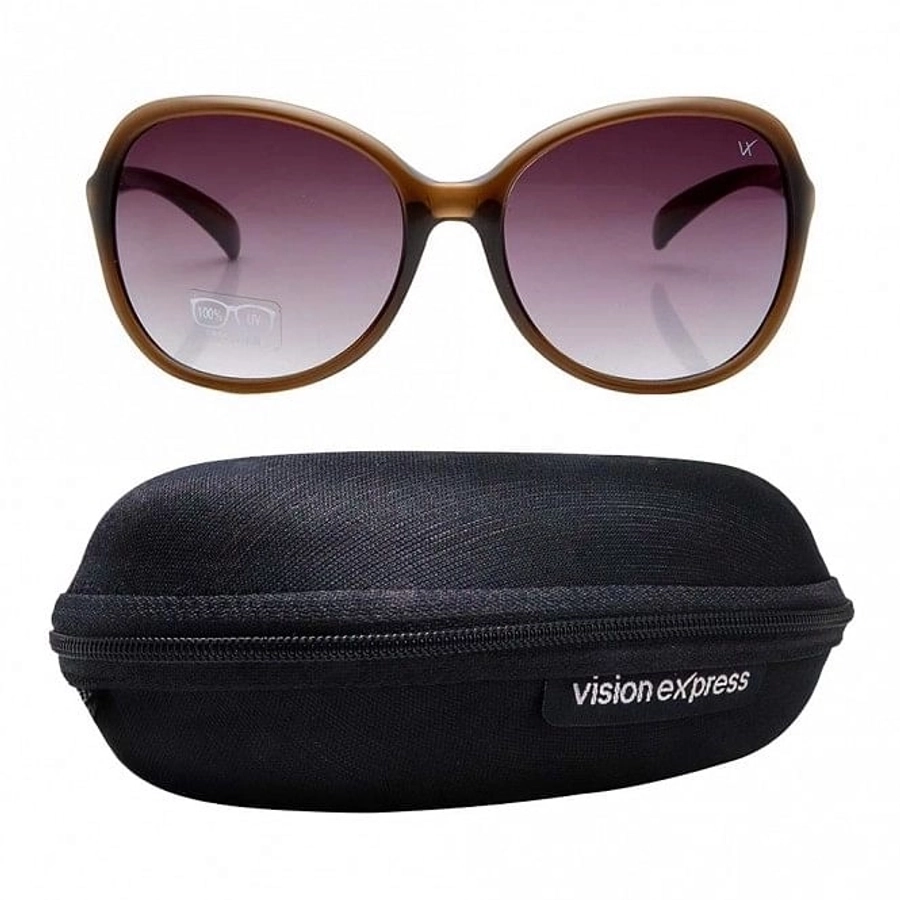 Rectangle Grey Polycarbonate Full Rim Medium Vision Express 41333 Sunglasses