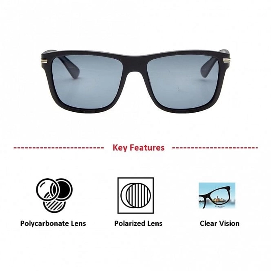 Rectangle Polarised Lens Green Full Rim Medium Vision Express 72054P Sunglasses
