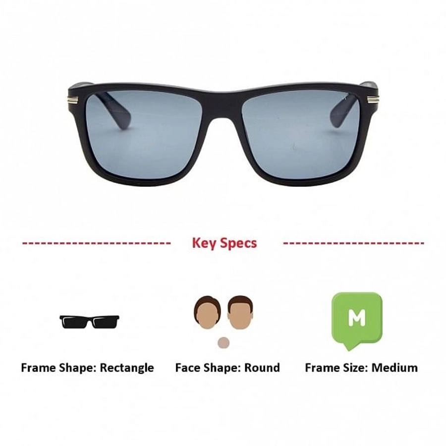Rectangle Polarised Lens Green Full Rim Medium Vision Express 72054P Sunglasses
