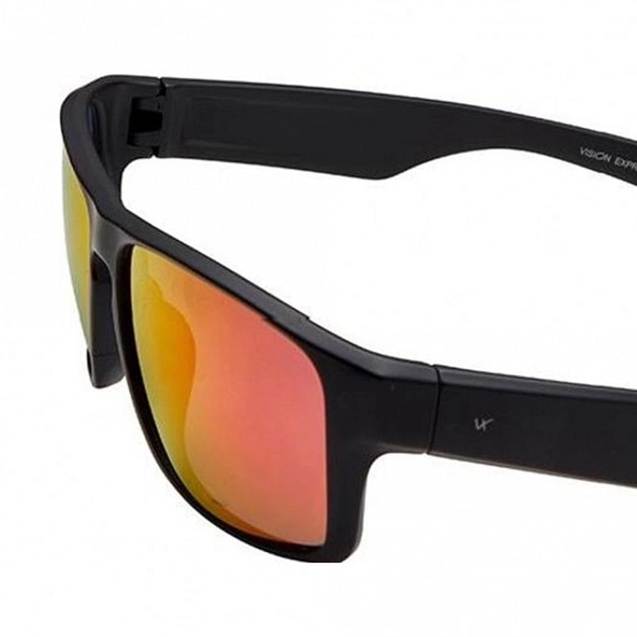 Rectangle Red Mirror Polycarbonate Full Rim Medium Vision Express 21704 Sunglasses