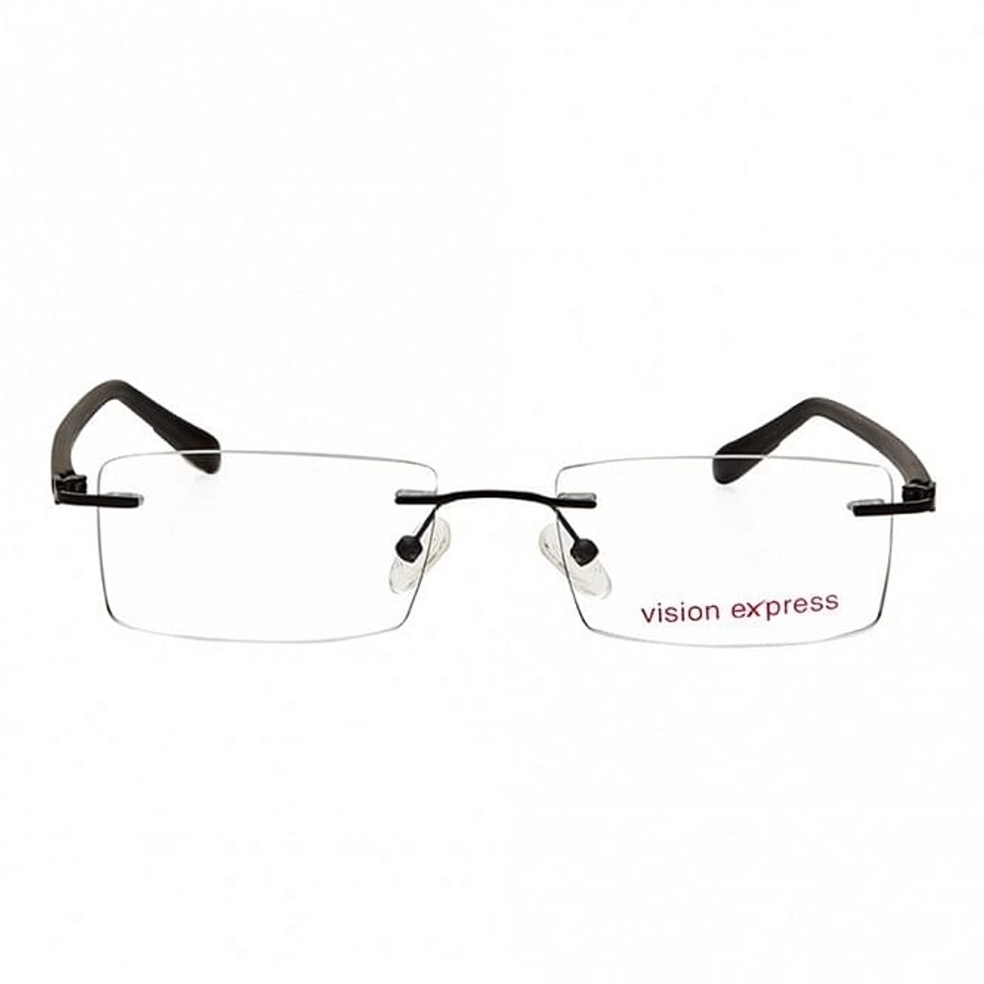 Rimless Metal Rectangle Brown Medium Vision Express 29483 Eyeglasses