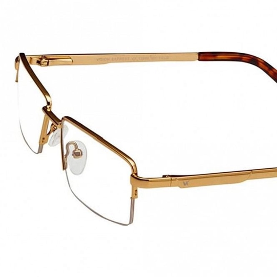 Half Rim Metal Rectangle Gold Medium Vision Express 12044 Eyeglasses