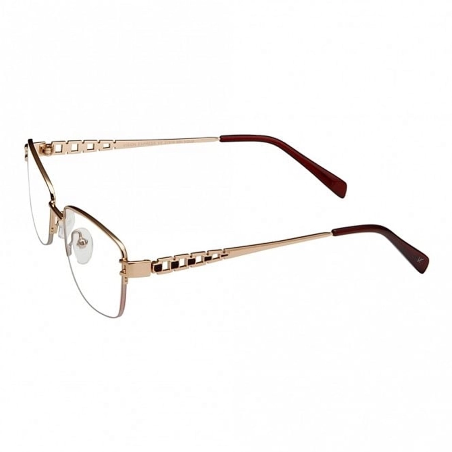 Half Rim Metal Oval Gold Medium Vision Express 31816 Eyeglasses