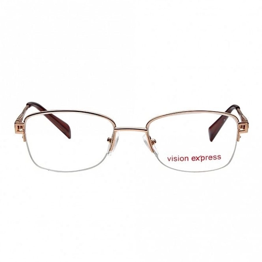 Half Rim Metal Oval Gold Medium Vision Express 31816 Eyeglasses