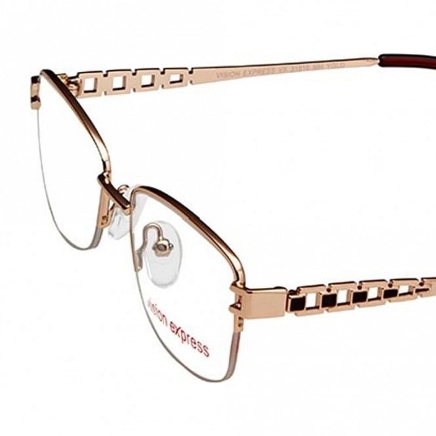 Half Rim Metal Oval Gold Medium Vision Express 31816 Eyeglasses