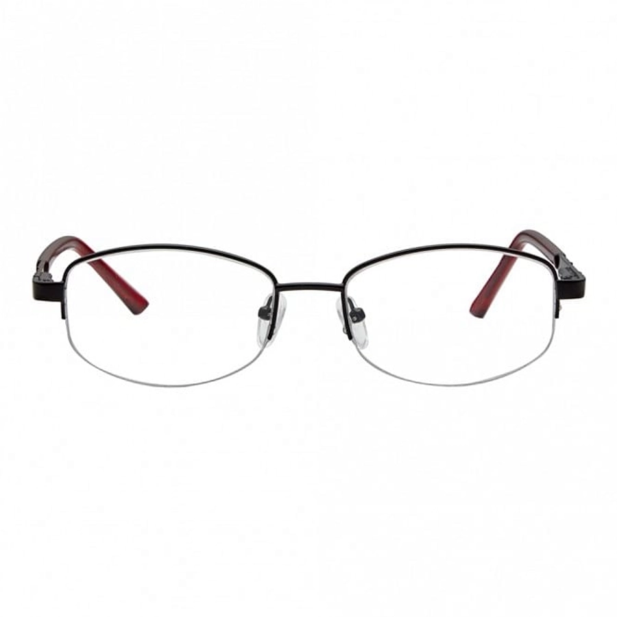Half Rim Metal Oval Black Medium Vision Express 31817 Eyeglasses