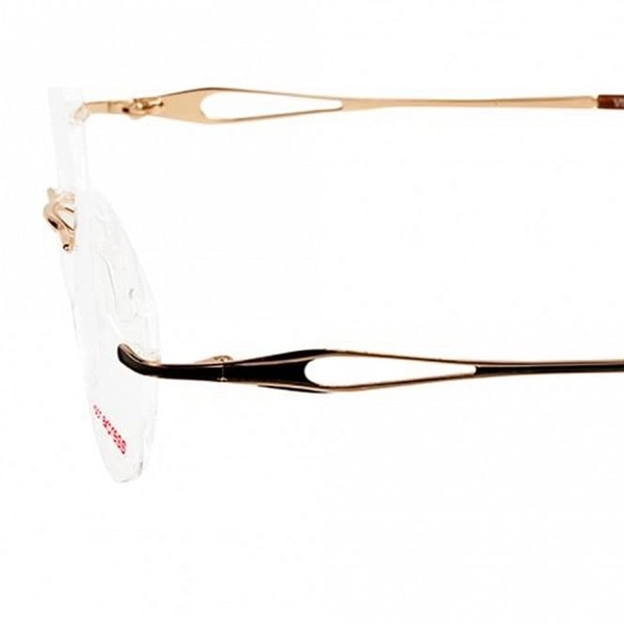 Rimless Metal Oval Gold Medium Vision Express 49086 Eyeglasses