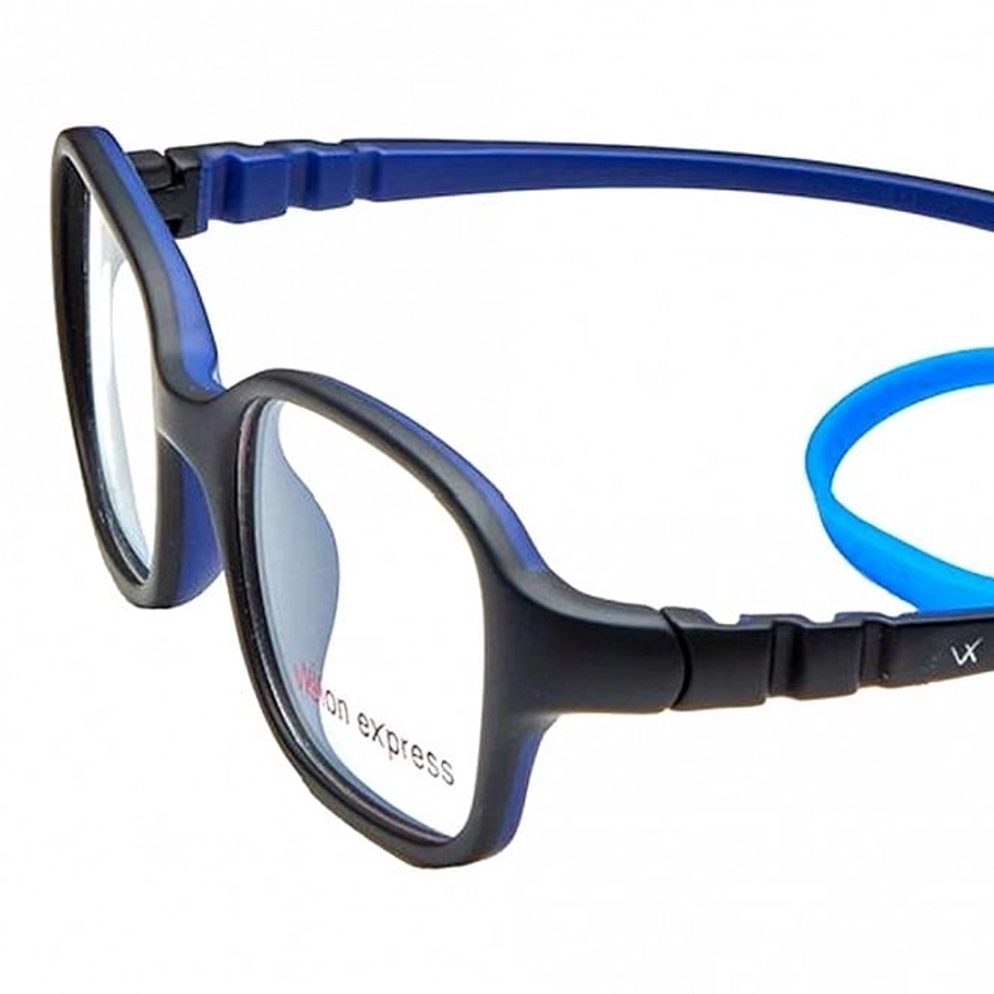 Square Black Polycarbonate Small Vision Express 61300 Kids Eyeglasses